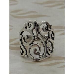 James Avery Retired Sterling Silver Open Sorrento Ring Size 7